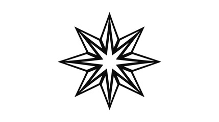 Obraz premium Star icon, logo. Vector illustration isolated on white background