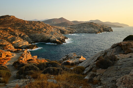 cliff view, paros, greece
