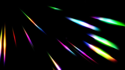 輝く光の効果の素材。カラフルな光。