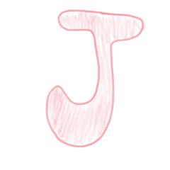 pink letter a Bold letter charactor J