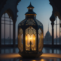 Mosque Lantern Islamic Pattern Ai generated