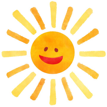 smiling sun cartoon clipart PNG