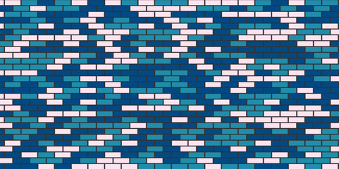Seamless brick wall background. Brick pattern. Vector illustration. 