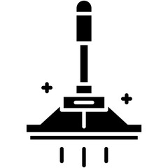 Squeegee Icon. Window Wiper Glass Cleaning Symbol Stock Illustration. Vector Solid Icons For UI Web Design And Presentation