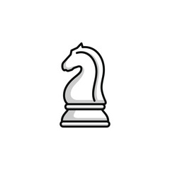 Knight chess icon isolated on white background