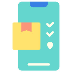 E-commerce Icon Set with Flat Color Style