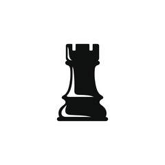 Rook chess icon isolated on white background