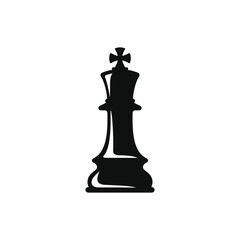 King chess icon isolated on white background