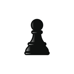 Pawn chess icon isolated on white background