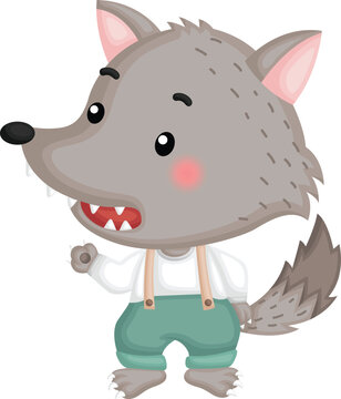 a vector of the bid bad wolf