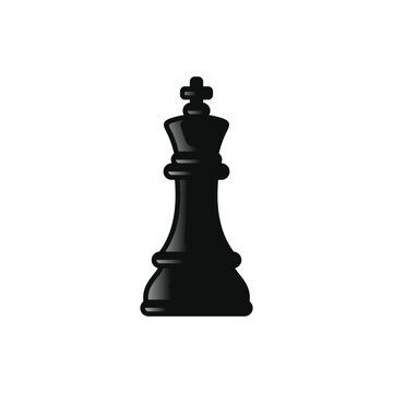 King chess icon isolated on white background