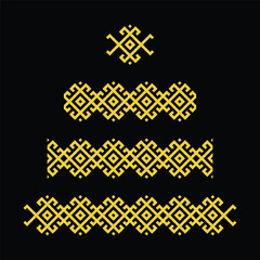 Triangle pattern yellow lines