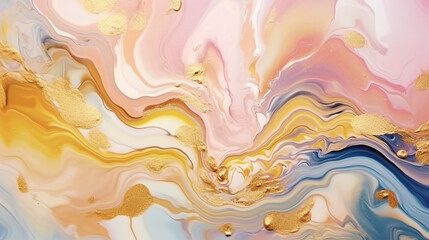 Fototapeta na wymiar Natural luxury abstract fluid art painting in alcohol ink. Generative AI
