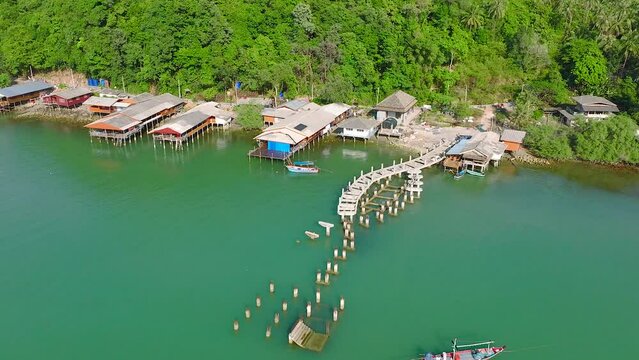 Aerial view of Koh Phitak or Phithak island in Chumphon, Thailand