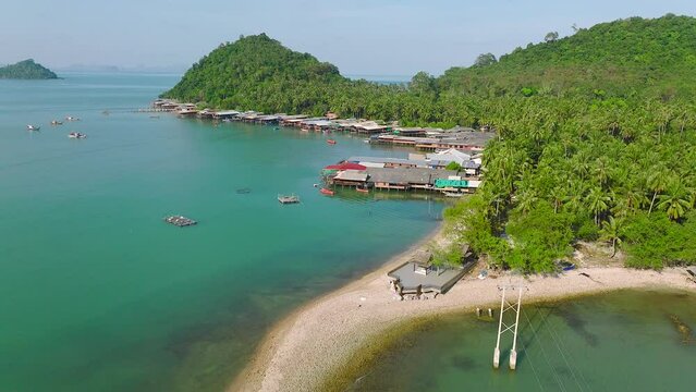 Aerial view of Koh Phitak or Phithak island in Chumphon, Thailand