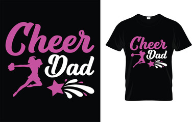 Men Cheer Dad Proud Cheerleading Dad Father's Day T-Shirt