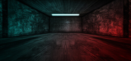 Cement Dark Parking Underground Car Warehouse Garage Studio Rough Modern Reflective.