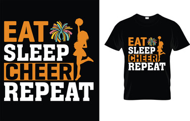 Eat Sleep Cheer Repeat Cheerleading  Cheerleader Gift T-Shirt