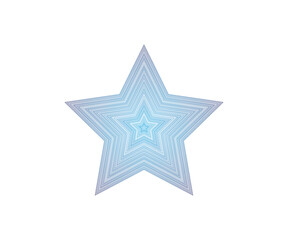 Big and small stars in motion for advertise on white background