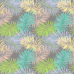 Fototapeta na wymiar Tropical Leaf Wallpaper, elegant natural leaf pattern design, palm leaf art, hand drawn outline design for fabric, print, cover, banner and invitation, tropical print, vector illustration