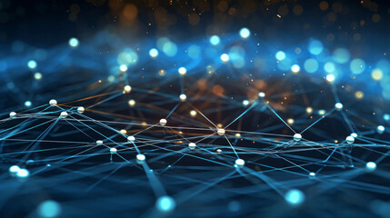 closeup shot of Wi-Fi Mesh Networks with dot connections
