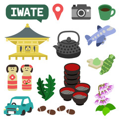 岩手のアイコン　線無し