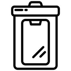phone case outline icon