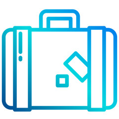 Luggage gradient line icon