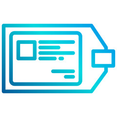 Tag gradient line icon