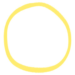 yellow circle hand draw