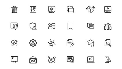 Internet  icon set. Containing online, computer, network, website, server, web design, hardware, software and programming.