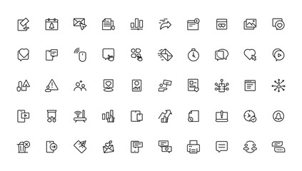 Internet icon set. Containing online, computer, network, website, server, web design, hardware, software and programming.