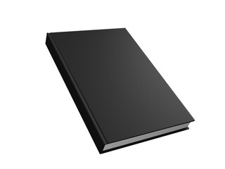 3d rendering black book for mock up, 3d rendering png file	