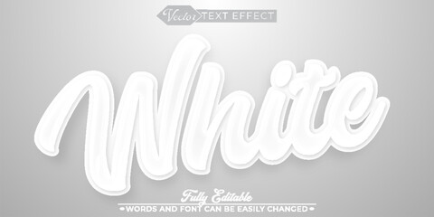 Elegant White Vector Editable Text Effect Template