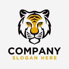 tiger face logo icon and vector