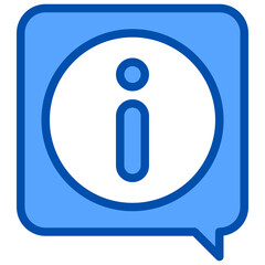 Infomation blue outline icon