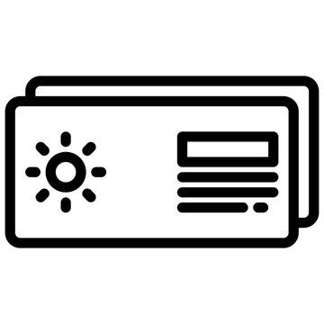 recommend clip art: Ticket outline icon