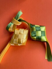 close up of ketupat ribbon