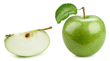 Green apple isolated on white background