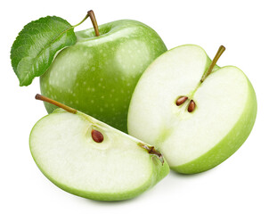 Green apple isolated on white background