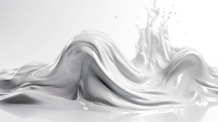 Milky white liquid water abstract background. Generative AI