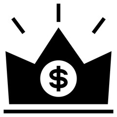 crown glyph style icon