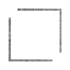 Black square frame element with line border png.	
