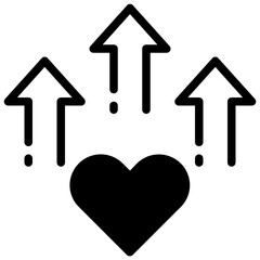 love glyph style icon