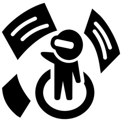 Metaverse glyph style icon