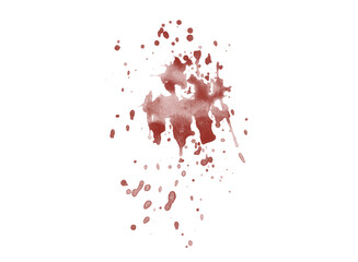 Digitally rendered blood drop on white
