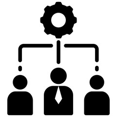teamwork glyph style icon