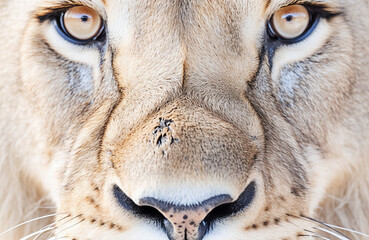 Ai generative. Head shot of a male Lion