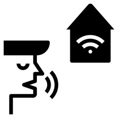 voice glyph style icon