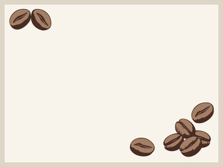 コーヒー豆のイラストフレーム